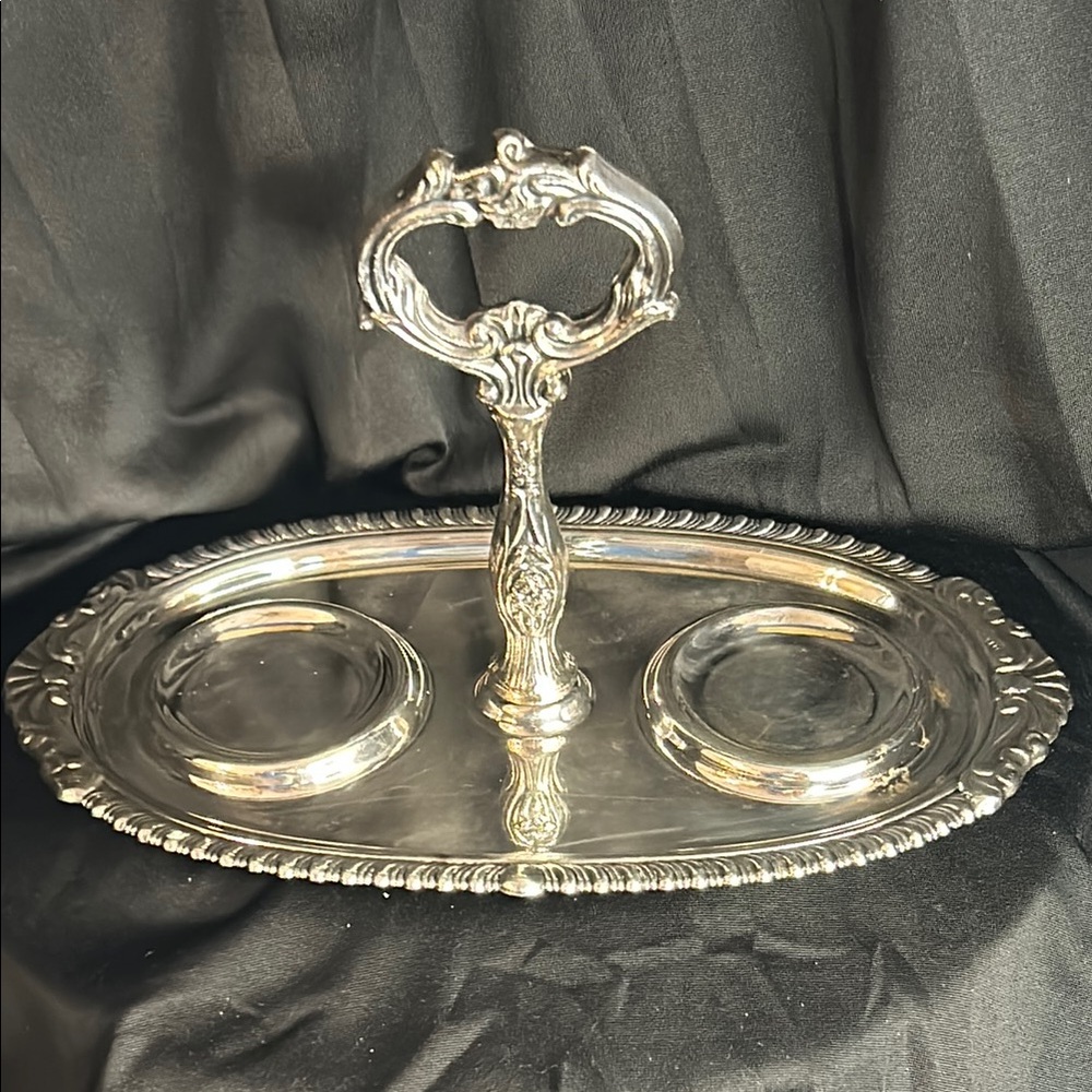Vintage Sheridan FPS Silver & Glass Jelly & Condiment Set (w spoons) - Picture 3 of 12